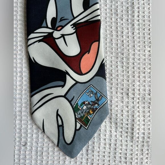 Vintage Warner Bros Looney Tunes Men’s 1997 Collection Bugs Bunny neck tie - Picture 5 of 8